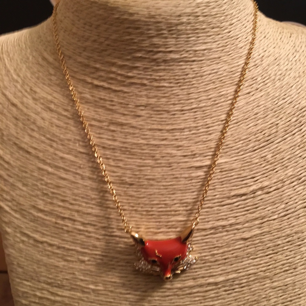 KATE SPADE NEW YORK NWT AUTHENTIC
‘INTO THE WOOD’ FOX PENDANT NECKLACE.